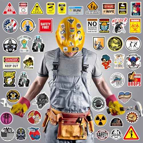 Arme 400 Pcs Hard Hat Stickers, Welding Stickers for Men&Adults Helmet, 100% Vinyl Helmet Sticker Construction Electrician Ironworker Oilfield Pipeliner Sticker for Funny Hard Hat Decor for Adults