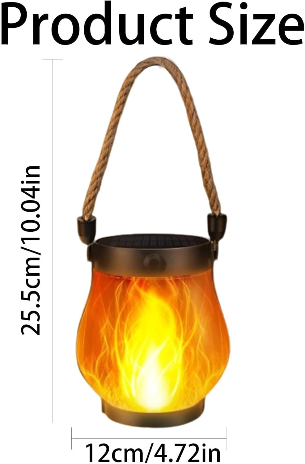 Dancing Flame Solar Lantern, Upliftjoys/Zealburst/Gloryboom/Documentk/Gosibconp Magical Dancing Flames Outdoor Lights, Solar Torch Lights Flickering Flames, Hanging Waterproof Lighting(2pcs)