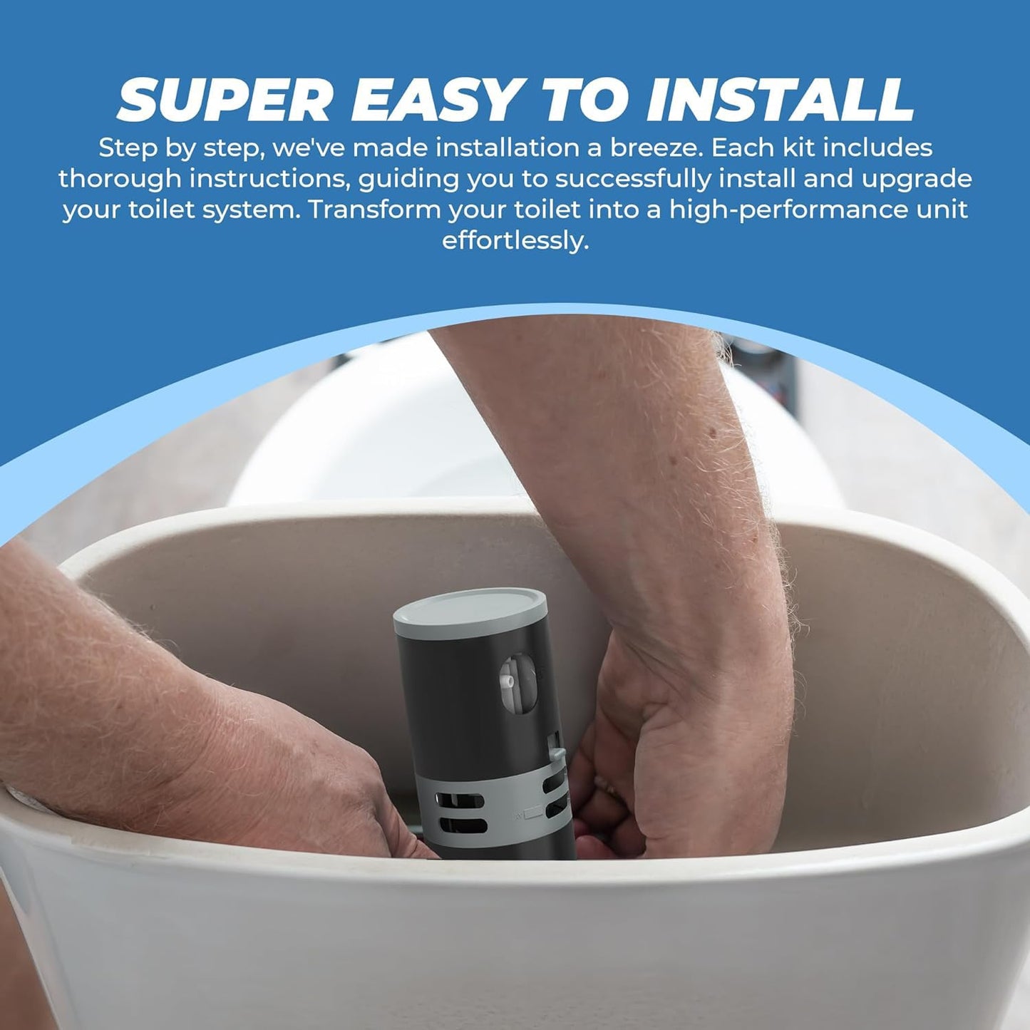 Ravine High Performance Universal Toilet Fill Valve Replacement Kit - Quiet & Fast Fill - Easy Install Toilet Fill Valve Replacement - Fill Valve for Toilet Tank - Toilet Float Replacement Kit