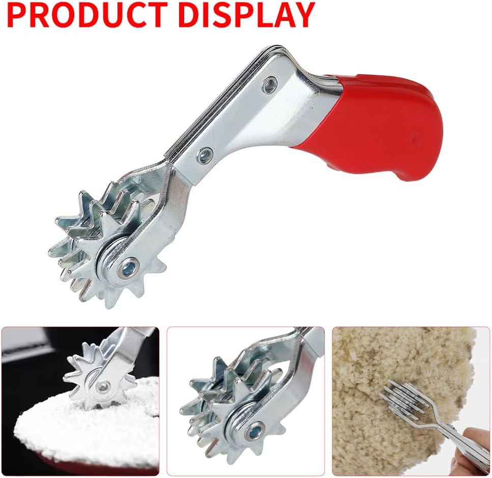 Wool Buffing Pad and Polishing Pad Cleaner Tool Set, Polishing Spur Tool Set, Foam Buffing Pad Conditioning Brush, Car Buffing Pad Professional Cleaning Tool