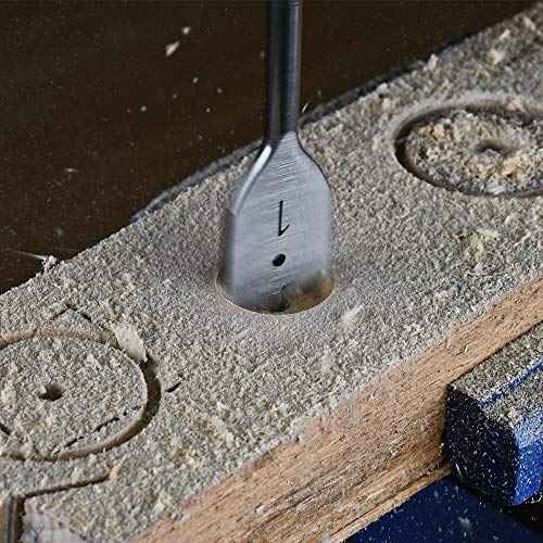 Luckyway 6-Piece 3/8 Inch to 1 Inch Spade Drill Bits Set for Wood, Plastic, Aluminum Hole Cutting