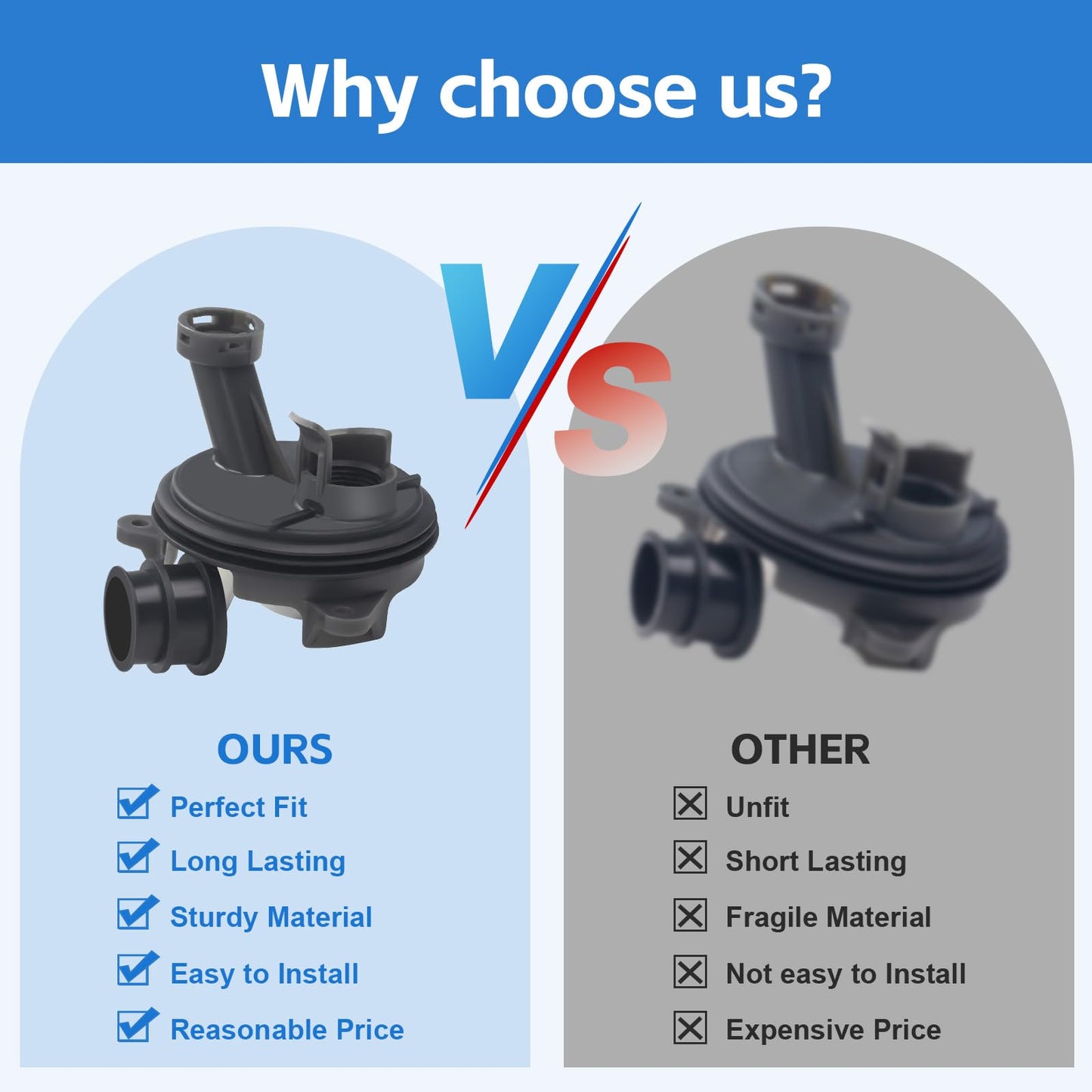 Upgraded WD19X25278 Dishwasher Diverter Valve Kit for GE, Whirlpool, Kenmore, Maytag, Amana Dishwasher Replacement Parts Replaces WD00X25260, WD18X21678, WD19X25259