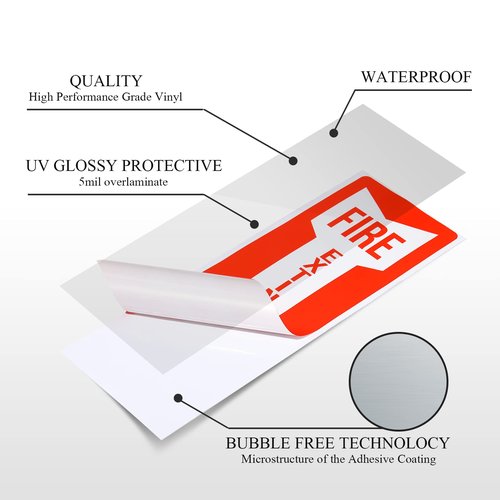 2 Pack Fire Extinguisher Holder and 4 Pieces Fire Extinguisher Sign Sticker, 20lb Fire Extinguisher Wall Hook Mount Bracket for Big and Small Fire Extinguishers, Indoors and Outdoors