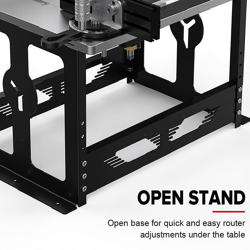 MUWOOD Bench Top Router Table, Full Size Portable Router Table, Workshop Table Router, Workbench Accessory (Black, Imperial)