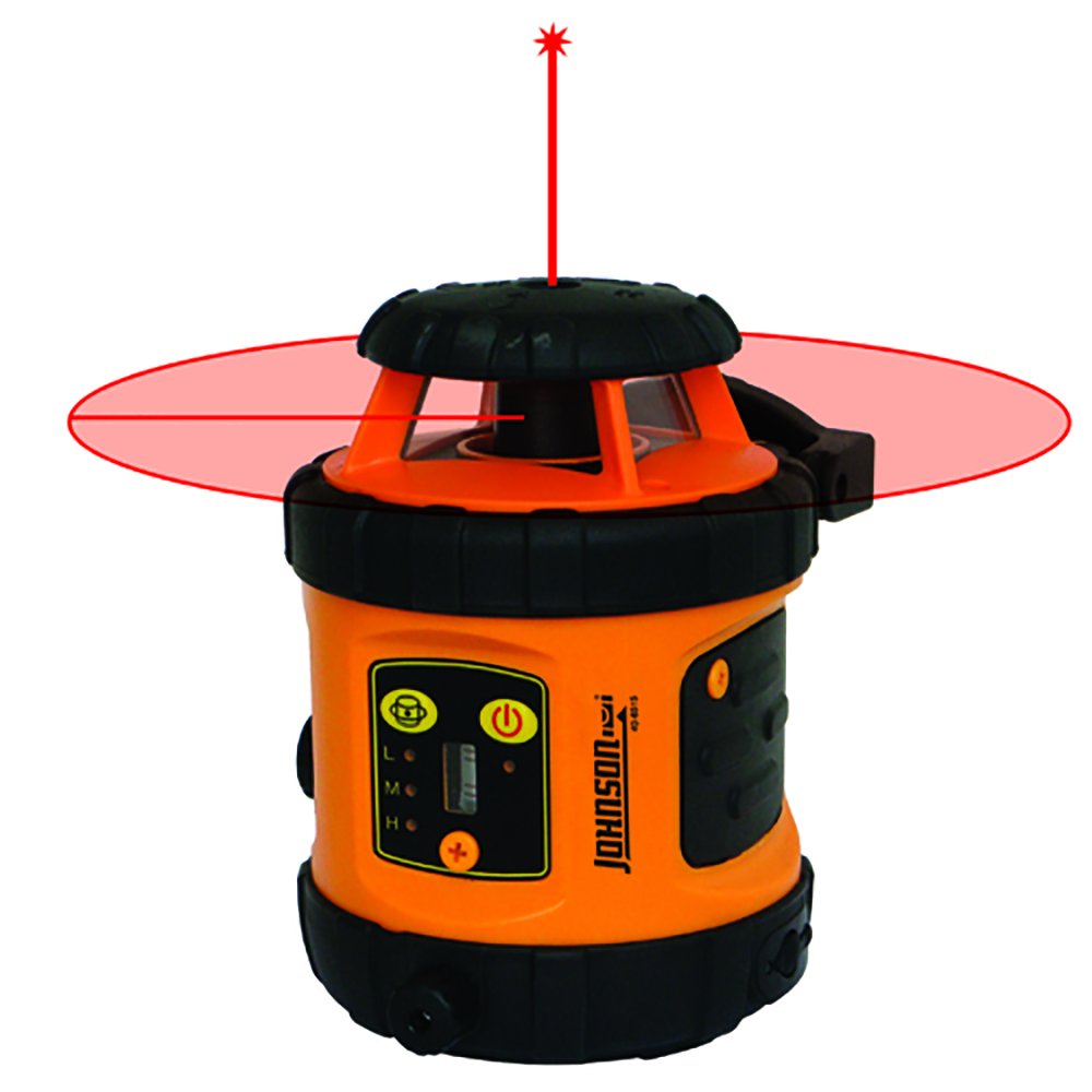 Johnson Level & Tool 40-6515 Self-Leveling Rotary Laser, Red, 1 Laser Level