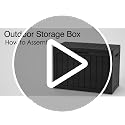 KAMABOKO 45 Gallon Waterproof Outdoor Storage Box with Lock, Black