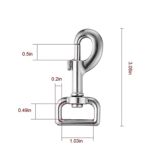 Buclefly Swivel Eye Bolt Snap Hooks Heavy Duty Dog Leash Clips 4pcs