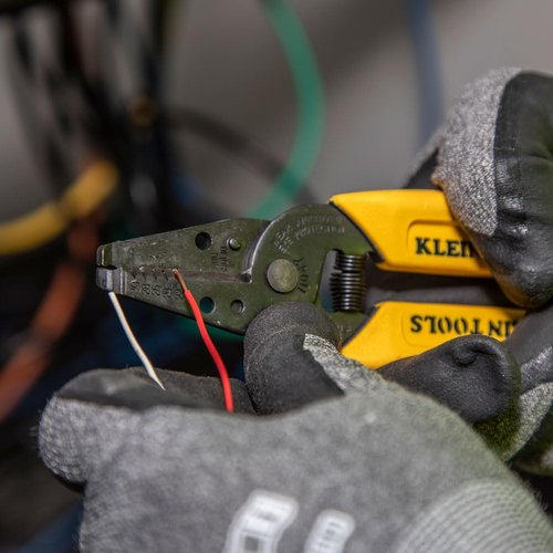 Klein Tools 11047 Wire Stripper / Cutter, Made in USA, Compact, Lightweight, Hardened Steel, Precision Ground, for Stranded and Solid Wires