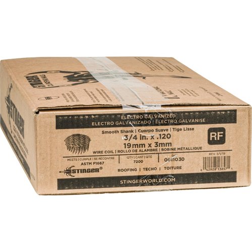 Grip Rite GRCR19GAL 3/4" by 15° Wire Collated Galvanized Coil Roofing Nail (7, 200per Box)