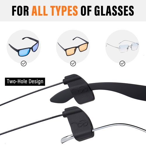 Maitsol Adjustable Glasses Strap (3 Pcs) - Sunglasses Strap for Men Women - Black Eyeglasses Strap - Eye Glasses Holder Around Neck, Sports Glasses Strap, Eyewear Retainer, Cable Glasses Lanyard