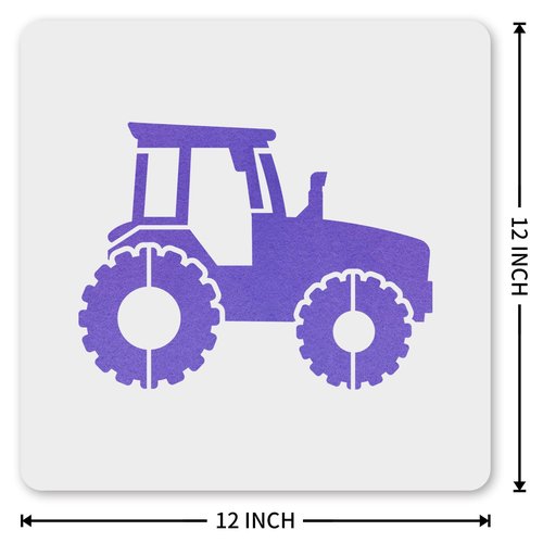 MAGJUCHE Tractor Stencil 12 Inches, Reusable Farm Tractor Stencil for Painting DIY Crafts Decor