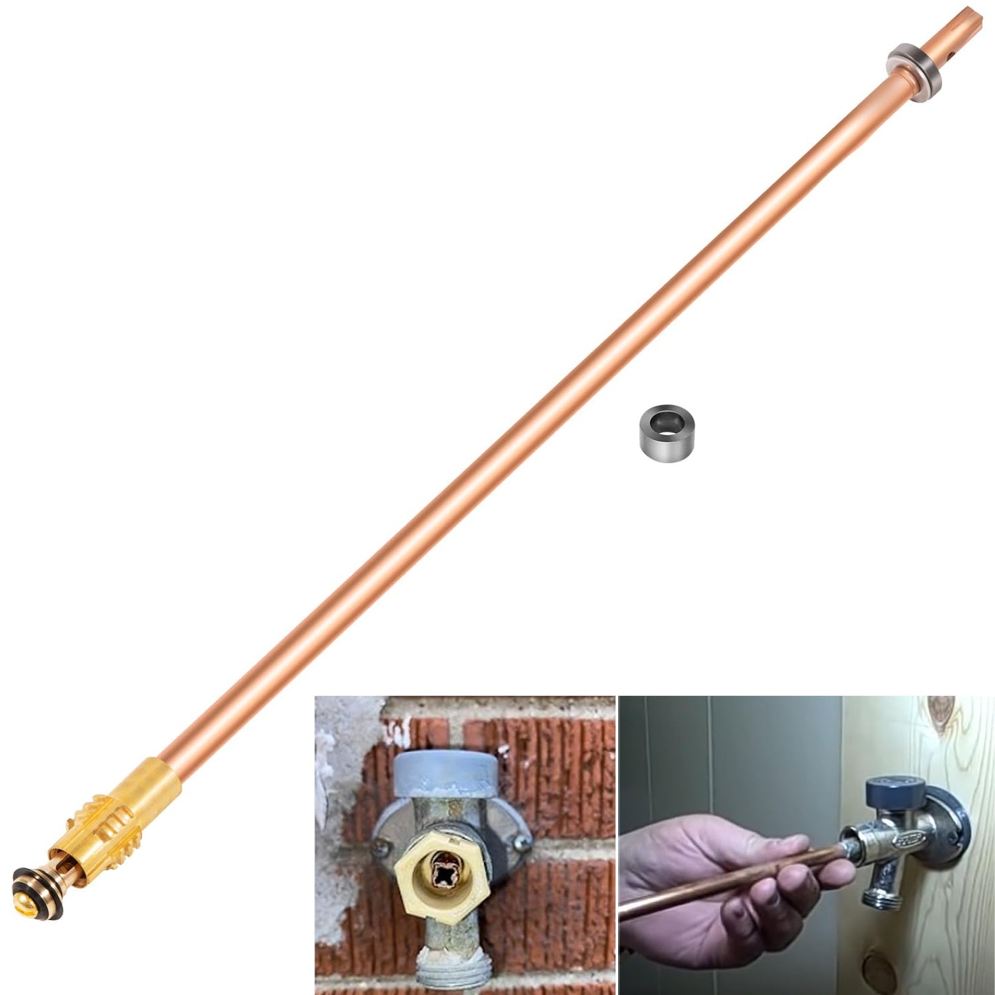 123-0095 Replacement Stem Assembly for Mansfield Style 500 Series Full-turn Hydrants Manufactured From 1970-2006, for 12 Inches Sillcock ASFP(Overall length 16 Inches)