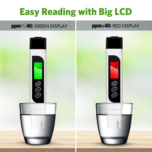 Digital TDS Meter, Hofun 3 in 1 TDS, EC & Temperature Meter, Accurate & Reliable PPM Meter, Water Testing kits for Drinking Water Quality, Tap, Well, Swimming Pool, Aquarium, RO/DI System, Hydroponics