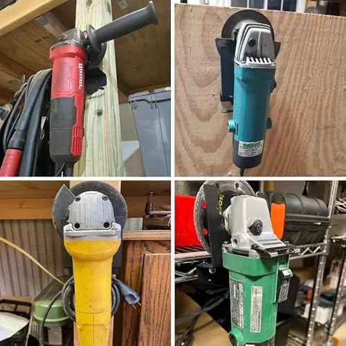 2 PCS Angle Grinder Holder,Angle Grinder Stand Tool Wall mount Bracket for 5inch Grinder,Angle Grinder Storage Rack for Cutters,Polishers