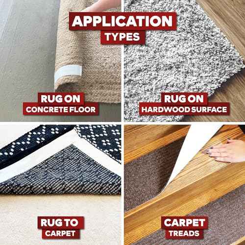 XFasten Double Sided Carpet Tape for Area Rugs, 2 Inch x 30 Yards ? Heavy Duty Anti Slip Rug Grip Tape, Works as Rug Grippers, Residue Free, Wood Safe, Easy Removal for Hardwood and Laminated Floors