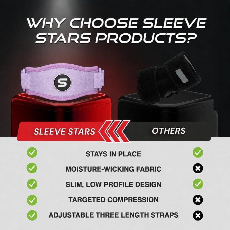 Sleeve Stars Tennis Elbow Brace for Men & Women, Elbow Brace for Tendonitis, Tennis Elbow Strap, Golfers Elbow Brace, Elbow Support Wrap for Tennis Elbow Relief, Fits 9"-23" (Pair/Light Purple)