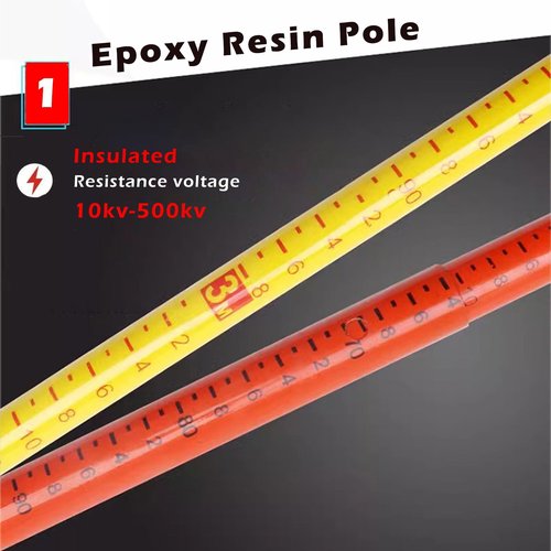 WLCGYD Yellow Height Measuring Stick Lineman w/Hook, Epoxy Resin Telescoping Measuring Rod for Live Power Line, Tree Height Measuring Device, 60 50 40 30 20 Ft Long(1pack,6m/19.7ft)