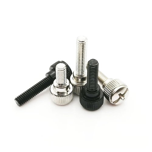 20pcs M3 M4 Black Silver Carbon Steel Slotted Phillips Head PC Computer Case Cover Hand Tighten Thumbscrew Thumb Bolt Screw TREXCFGH(Black,M4x6mm)