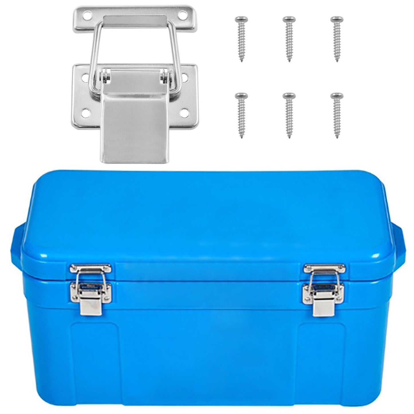 AYLIFU Spring Latch Cabinet Latch and Lock Cabinet Lock Silver 70×52.5mm/2.75×2.07inch for Stainless Steel Buckle Boxes Insulated Box Door latches Fishing Boxes toolboxes and suitcases 2 pcs