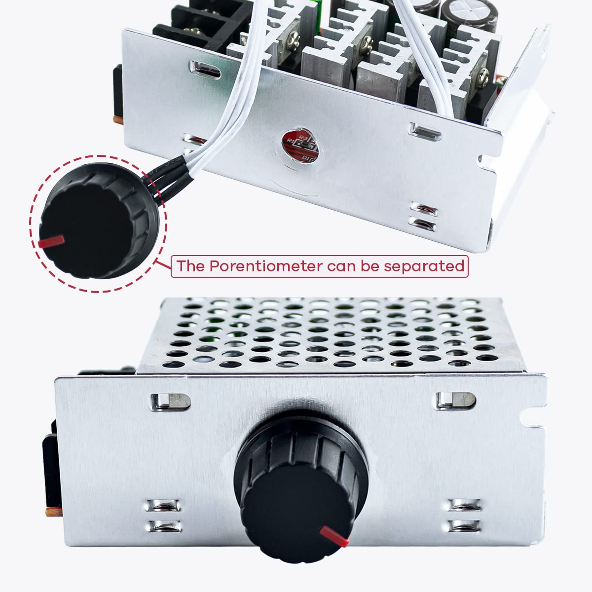 Hosyond PWM DC Motor Speed Controller DC 7-70V 30A 12V 24V 36V 48V with 30 Amp Fuse