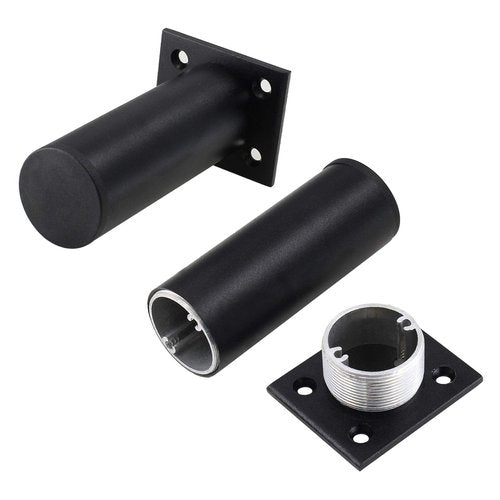 Kyuionty Set of 4 Furniture Legs 4 Inch, Adjustable Aluminum Alloy Cabinet Legs, Metal Round Sofa Support Foot, Adjustable Feet for Kitchen, Table, Cabinet, Shelves, 1.5 Inch Diameter