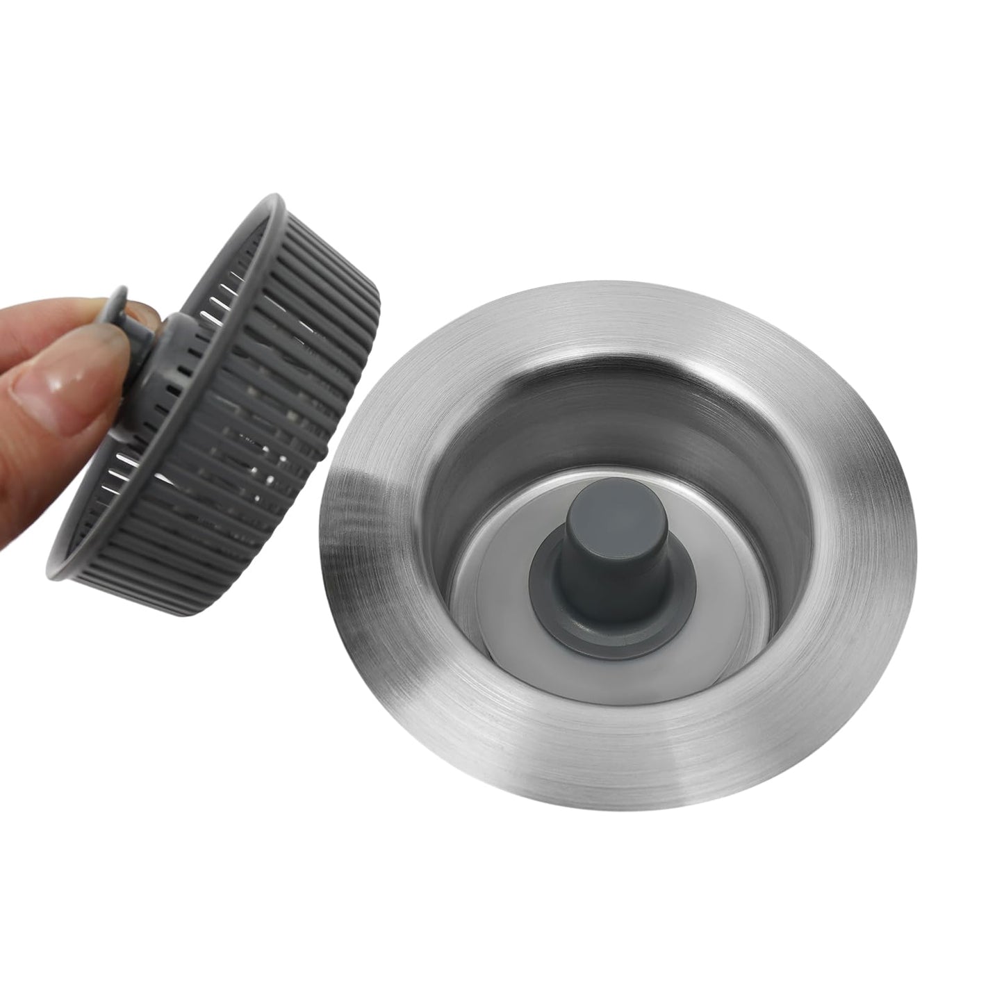 Stainless Steel Sink Strainers Silver W/Pop-Up Core Kitchen Sink Drain Strainer