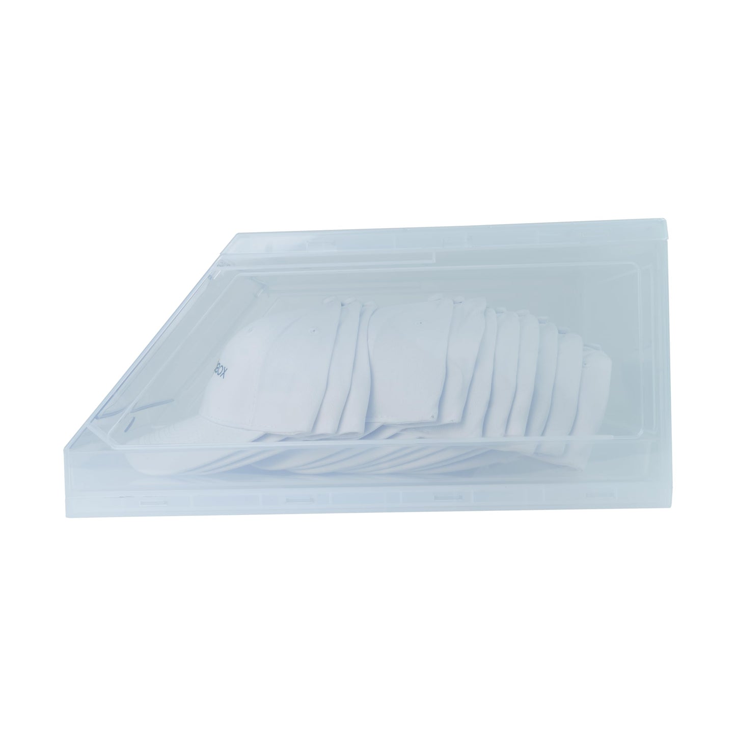 The CapBox 2.0 (2 Pack Clear) Hat Organizer for Baseball Caps, Stackable Sliding Tray Hat Rack & Hat Holder Hat Hanger Cap Storage Container 2 Yr. Warranty Anti Tilting & Tray Stopper (Clear)