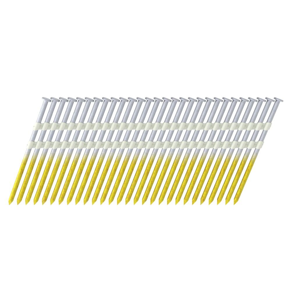 Grip Rite Prime Guard GR034HG1M 21 Degree Plastic Strip Round Head Exterior Galvanized Collated Framing Nails, 3-1/4" x 0.131"