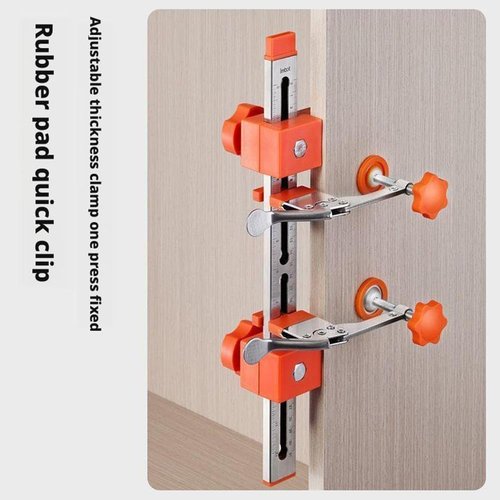 Drawer Slide Jig with Toggle Clamp & Magnetic Arm, Precision Cabinet Drawer Jig Tool with Laser-Engraved Dual-Scale Mark for Mounting Drawer Slide, for DIY & Pro Fast & Accurate Installation