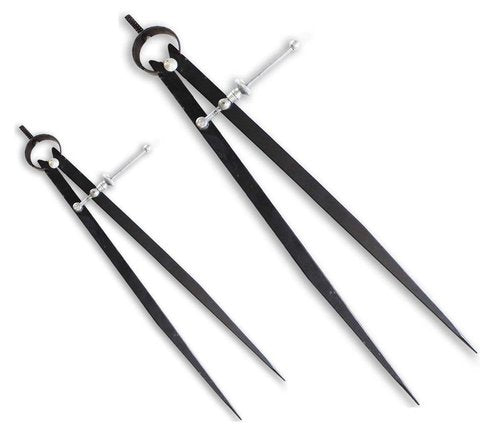 QUIX 9" & 12" Dividing Caliper Set | Robust Steel Construction | Locking Screw for Precise Measurement | Ideal for Scribing Circles & Transferring Measurements