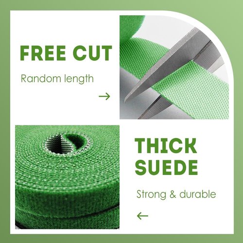 Reusable Plant Ties Tape for Climbing Plants,Tape Strap for Climbing Plants to Support Plants, Vines, Tomatoes Reusable Gardening (Black_5 PCS)