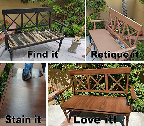 Retique It Liquid Wood Quart - Stainable Wood Fiber Paint Puts a Fresh Wood Coat (32oz Light)