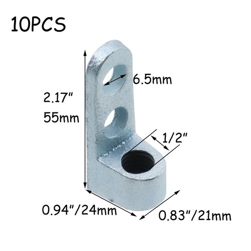 HEVSTIL 10 Pack Side Beam Connector, 1/2" -13 Beam Connector Industrial Rod Connectors, Max Load 250 lbs, Malleable Iron
