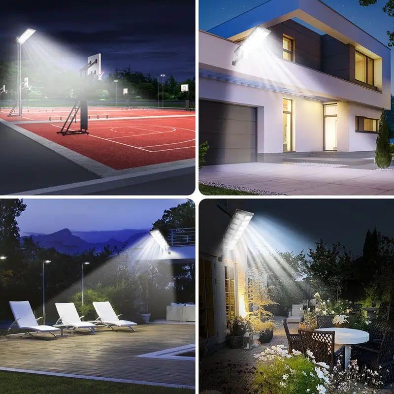 RAINPOT Sakerplus Solar Street Lights|Solar Lights Outdoor Waterproof|Security LED Flood Light with Remote Control for Garden,Yard,Parking Lot (1)