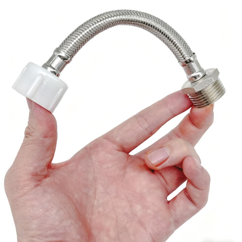 OBQSNS 6 Inches Hose Extension- 7/8 Male to 7/8 Female Ballcock,Connector to Toilet Tank,Stops Leaks & Fits Bidet Sprayer/Tank Adapter,Compatible With TOTO Series Washlet