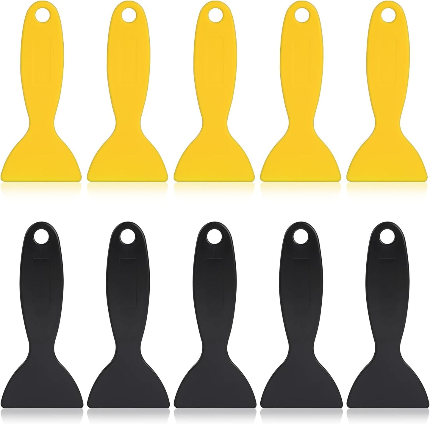 10 Pcs Plastic Scraper,Plastic Spatula Paint Scrapers Flexible Resin Scraper Putty Knife Air Bubble Remover Sticker Installation Tool for 3D Printing Resin Removal,Spackling,Patching,Decal,Wallpaper