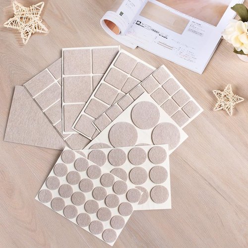 Felt Furniture Pads, 62 PCS Premium Furniture Pads, Protect Your Hardwood Laminate Flooring, Brown and Beige