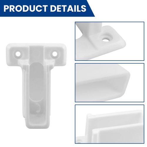 ZIUZI 4 Pcs Wire Shelf End Bracket, White Plastic Wall Mount Closet Shelves Brackets for Shelves Closet, Comes with Fasteners