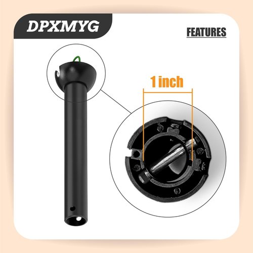 DPXMYG 10 inch Black Ceiling Fan Downrod with Ball Head, Downrod for Ceiling Fan, 1 inch Outside Diameter, Suitable for a Wide Range of Fans (with Ball Head, Not Threaded)