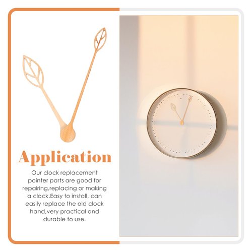 DOITOOL 8 Set Wooden Clock Hands Only, Wooden Clock Mechanism Movement Repair Parts Replacement for Repair DIY Home Art Decor