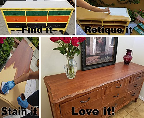 Retique It Liquid Wood Quart - Stainable Wood Fiber Paint Puts a Fresh Wood Coat (32oz Light)