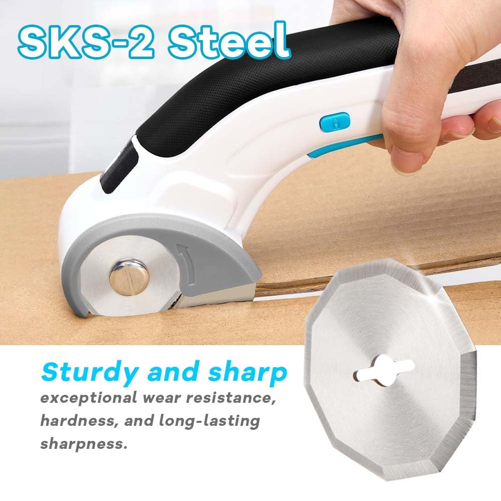 Yakamoz 3Pcs Replacement Rotary Blades for Wors ZipSnip Cordless Electric Scissors Replacement Blade WA2300 Blades, Fits RC2600K, RC2601, RC2602, WX080L, WX081L Box Cutter