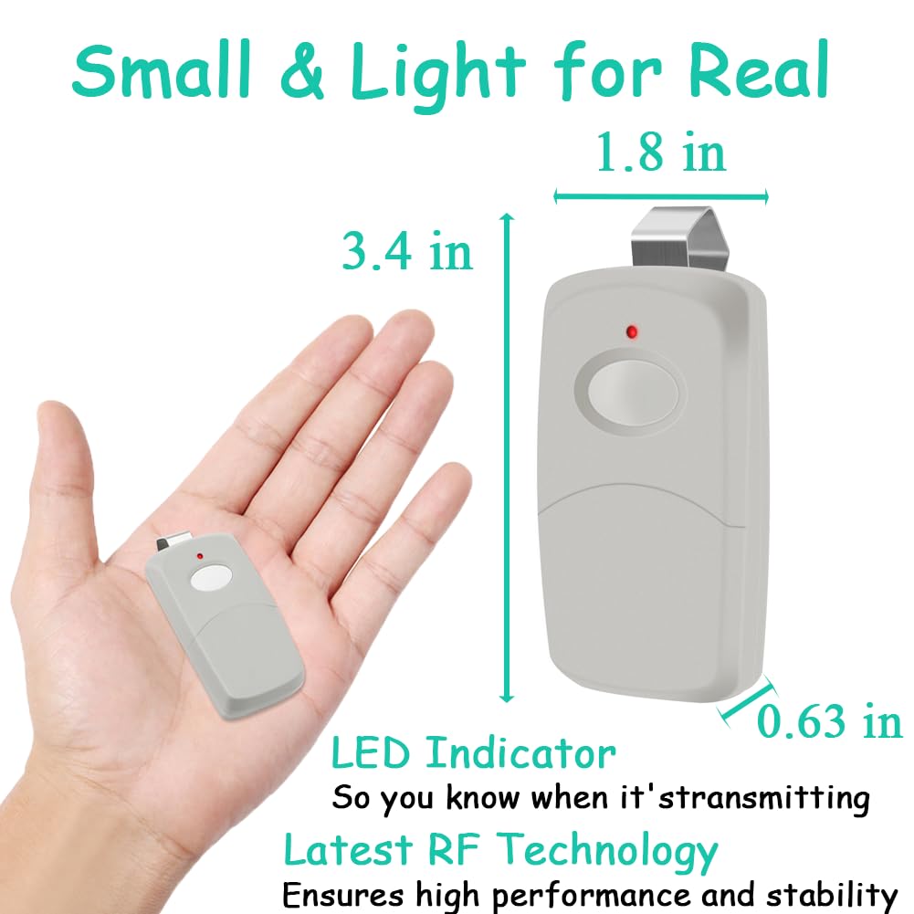 2 Replacement for Multicode Linear 3089 Garage Gate Door Opener Remote Transmitter,308911,MCS308911,10 dip Switch 300mhz,Grey