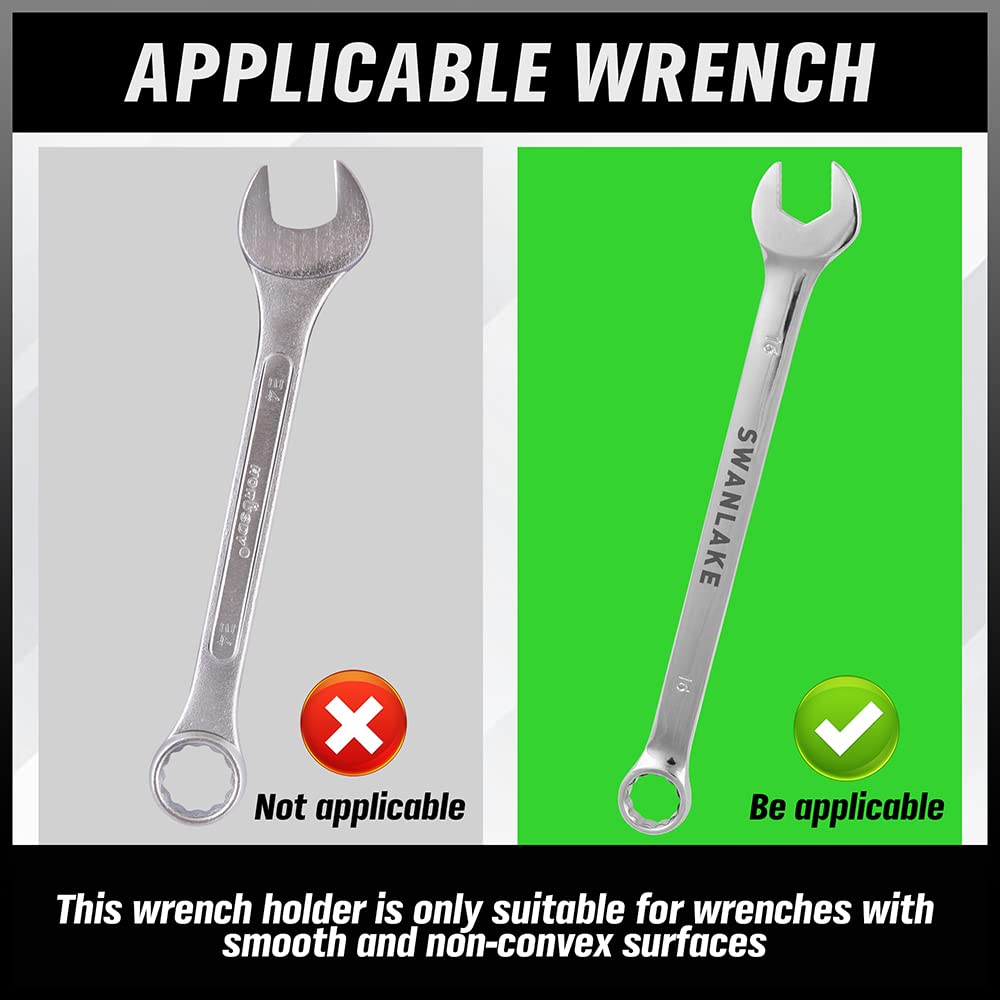 SWANLAKE Wrench Organizer Set, 30-Piece Wrenches Holder Set Includes Metric & SAE Wrench (30PCS WRENCH HOLDER)
