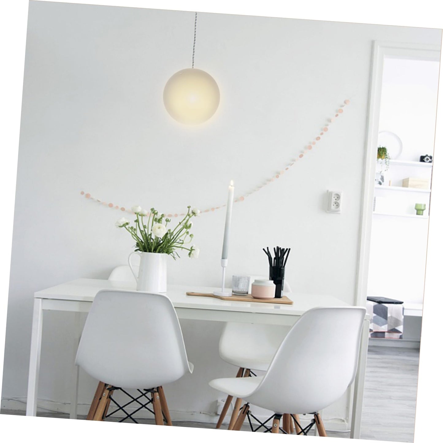 Gadpiparty Ball Shaped Glass Lampshade Ceiling Light Shade Elegant Decorative Fixture for Home Restaurant Hotel and Dormitory Simple Installation Durable Design Warm Gentle Lighting