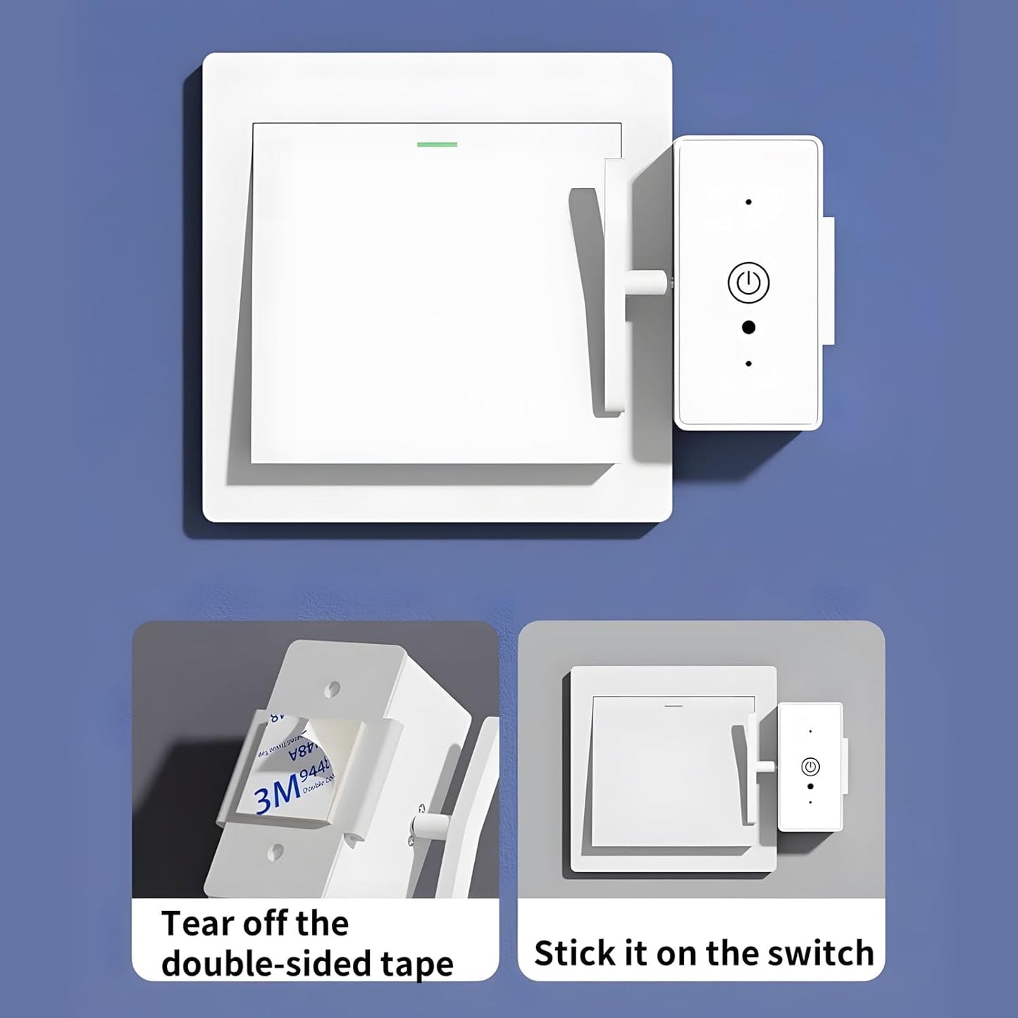 Intelligent Remote Control Switchs, Smart Light Switch with Remote, Single Pole One-Way Wall Switch, Smart Life & Remote Control, Neutral Wire Required, No Hub Needed (1 Pcs)