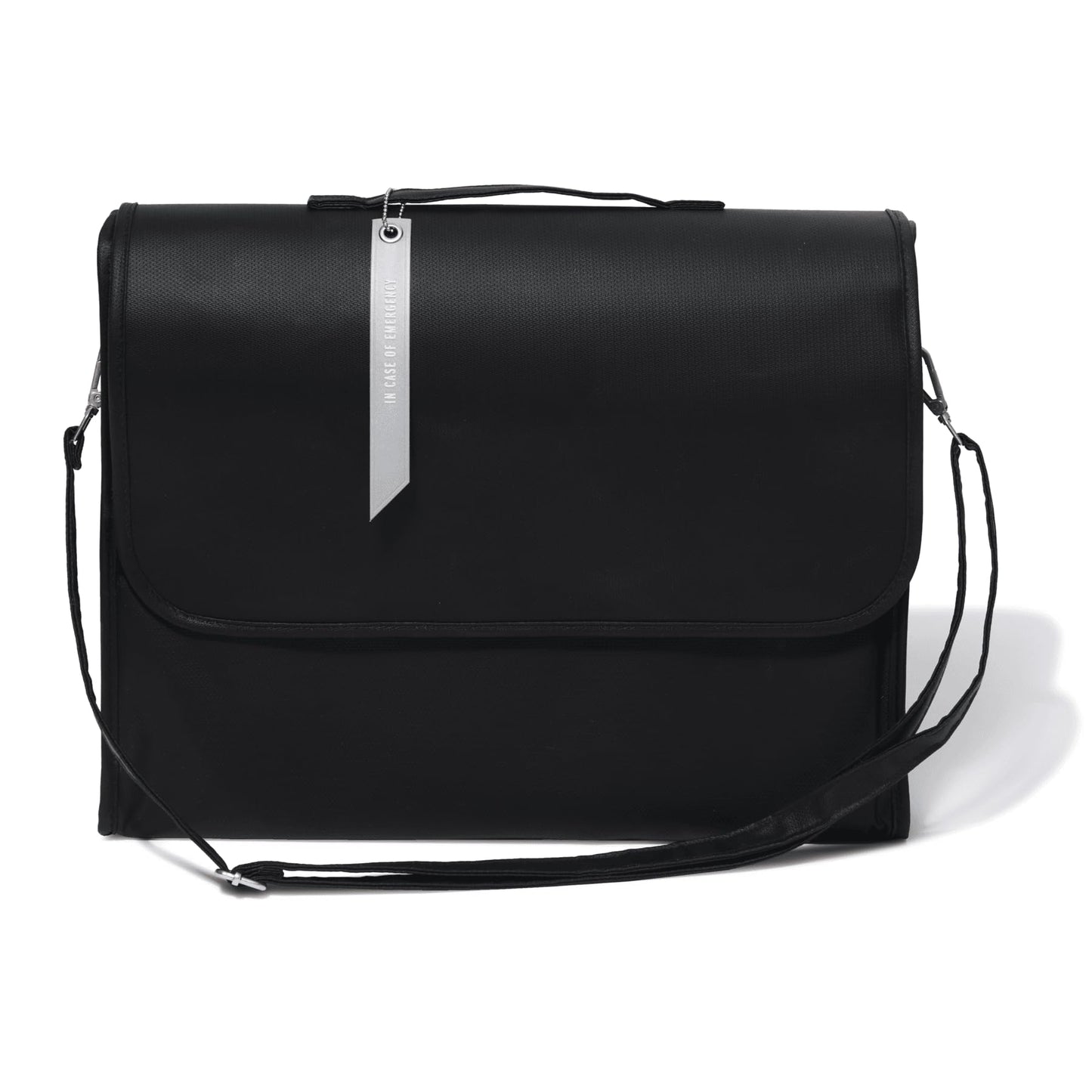 The PaperSavor ™ Fireproof Document Bag - Waterproof & Flame Retardant Bag for Documents, Cash, & Essentials - Stylish with Wide Strap, Secure Closure, Interior Organization - Large, Black