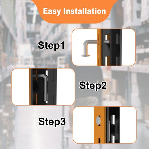 lukar 100Pcs Small Pallet Rack Drop Pin, M7*33mm, Top Hat*14mm Heavy Duty J Bolt Pallet Rack Safety Bolt for for Warehouse, Home or DIY Shelving