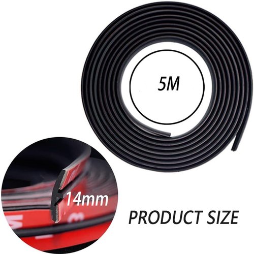 LUZAOQ 16.4Ft/5M Car Weather Stripping for Ford Escape 2013-2019, T-Shape Cuttable Car Windshield Trim Sunroof Seal with Self Adhesive Rubber Edge Trim
