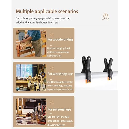 Nylon Spring Clamp JianLing 10pcs 2" Black Plastic Quick Grips Clips Grip Model Making Jewellery Craft Tools